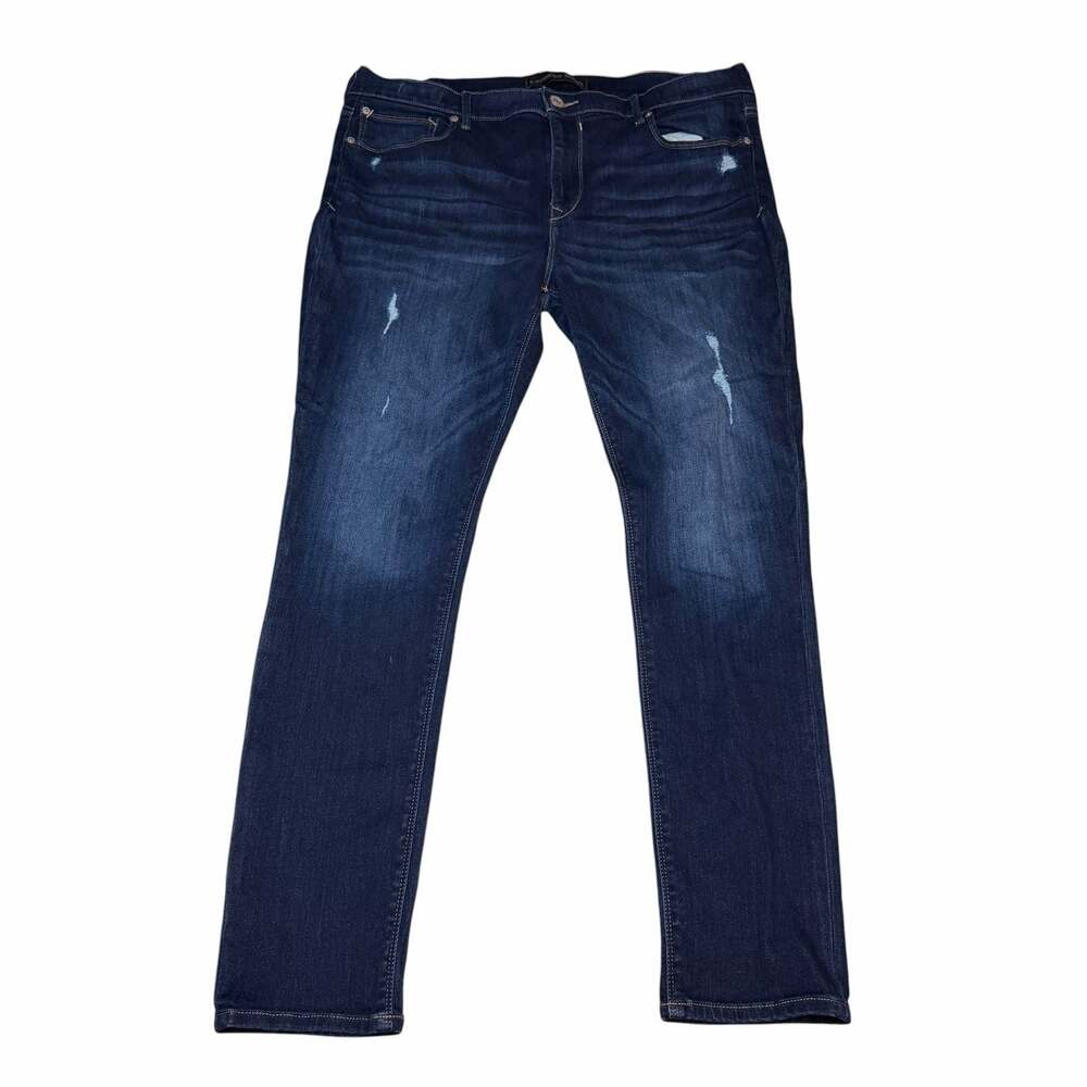 Express Jeans Mid Rise Legging Distressed Dark Wash Skinny Jeans